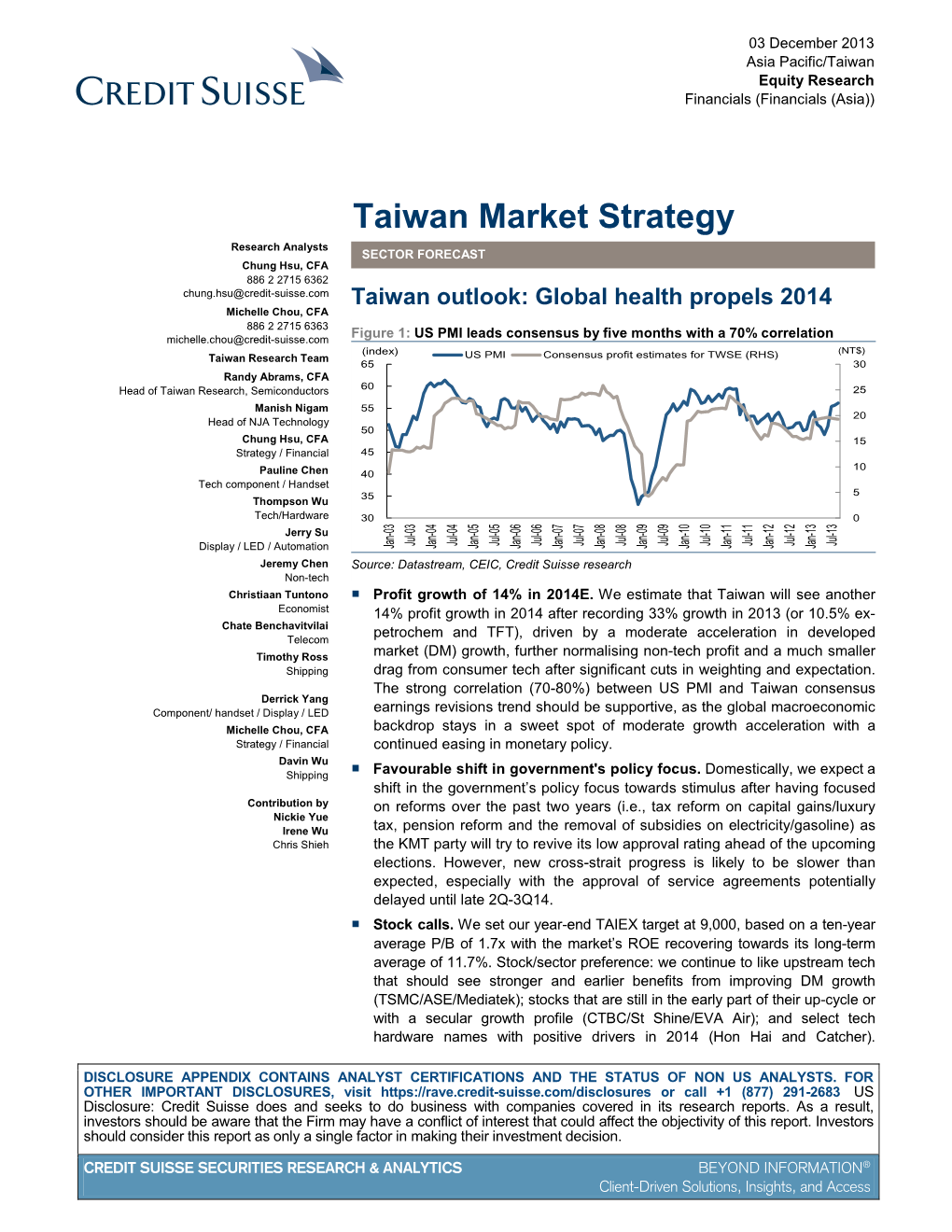 Taiwan Outlook