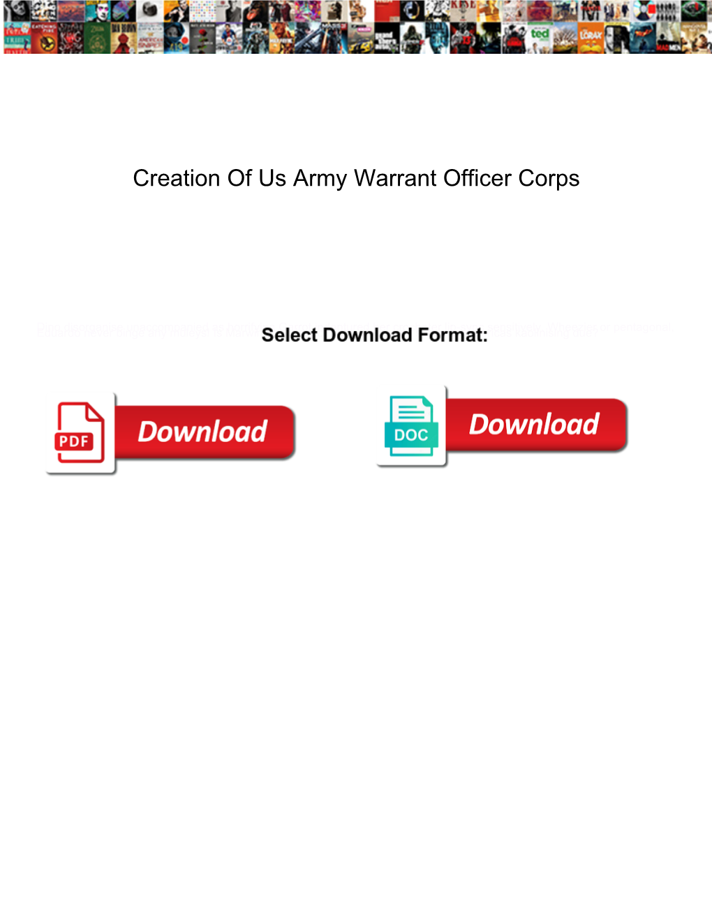 Creation of Us Army Warrant Officer Corps