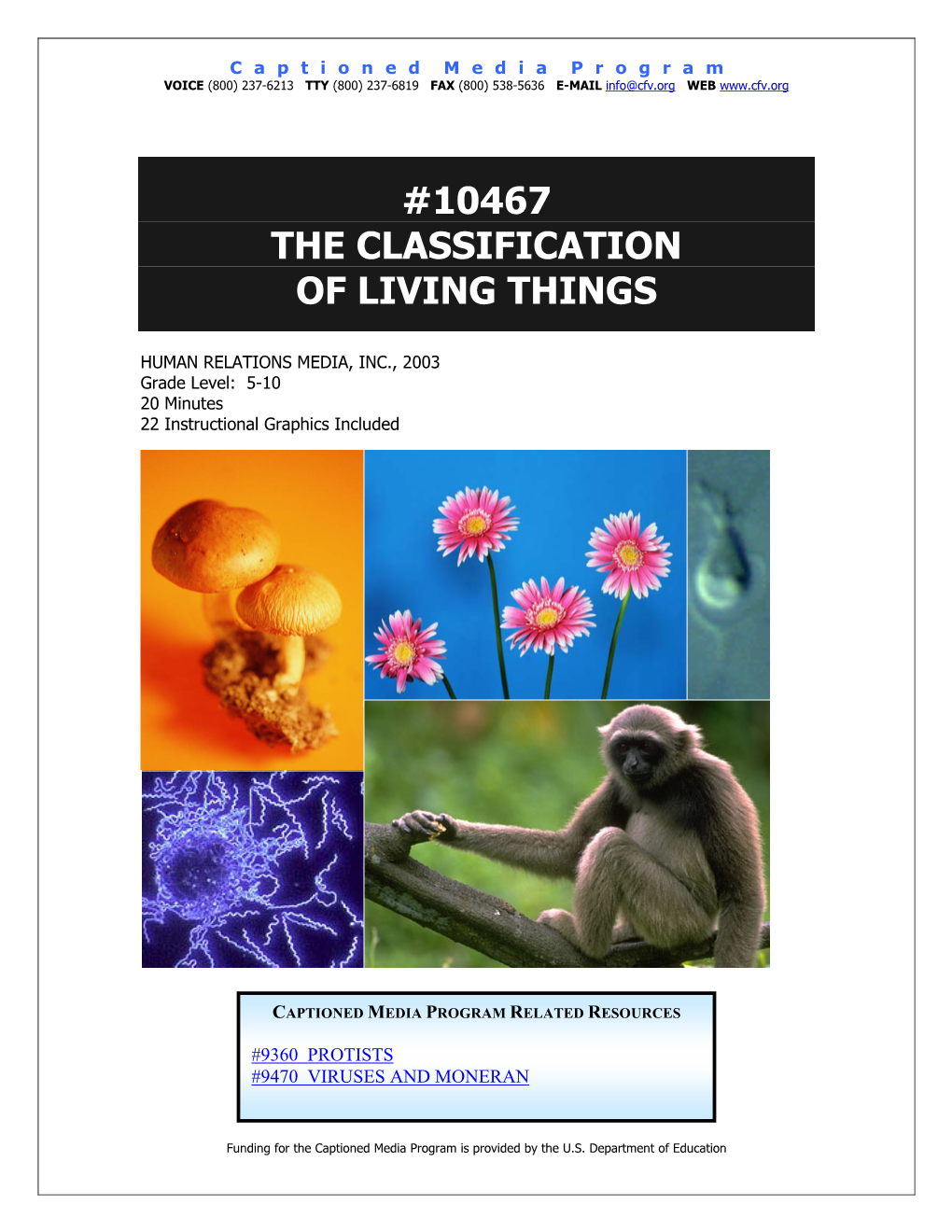 10467 the Classification of Living Things