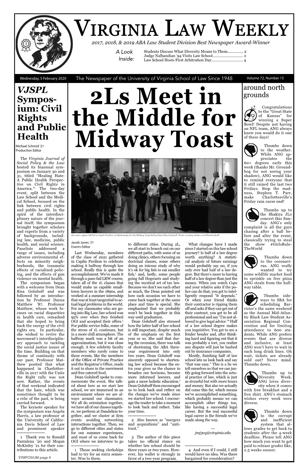 2Ls Meet in the Middle for Midway Toast