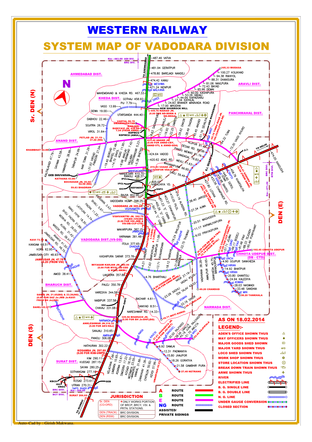 System Map of Vadodara Division