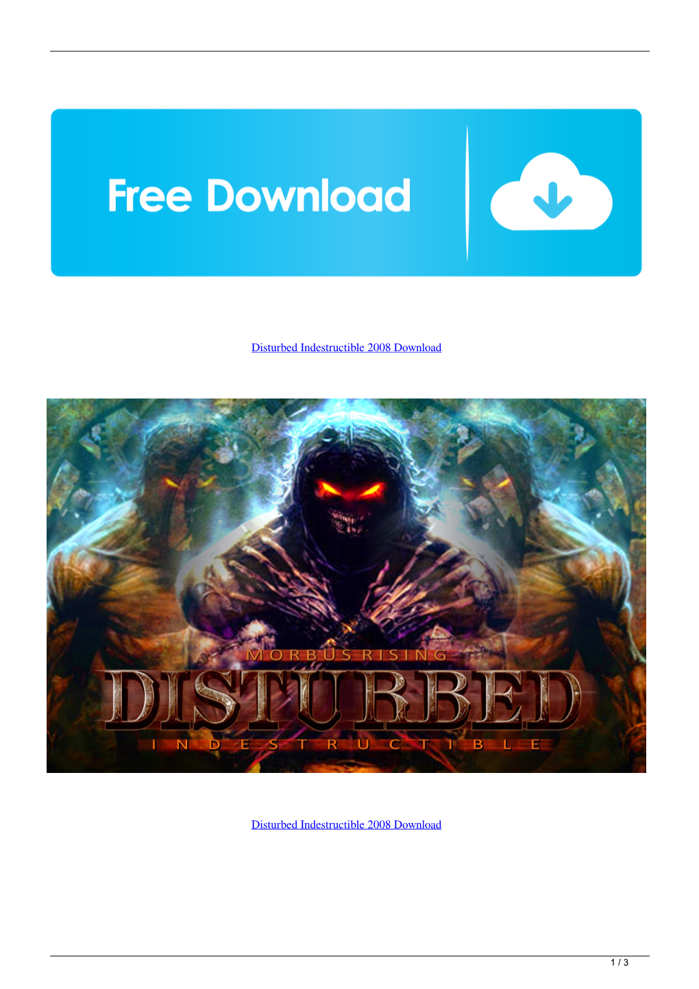 Disturbed Indestructible 2008 Download