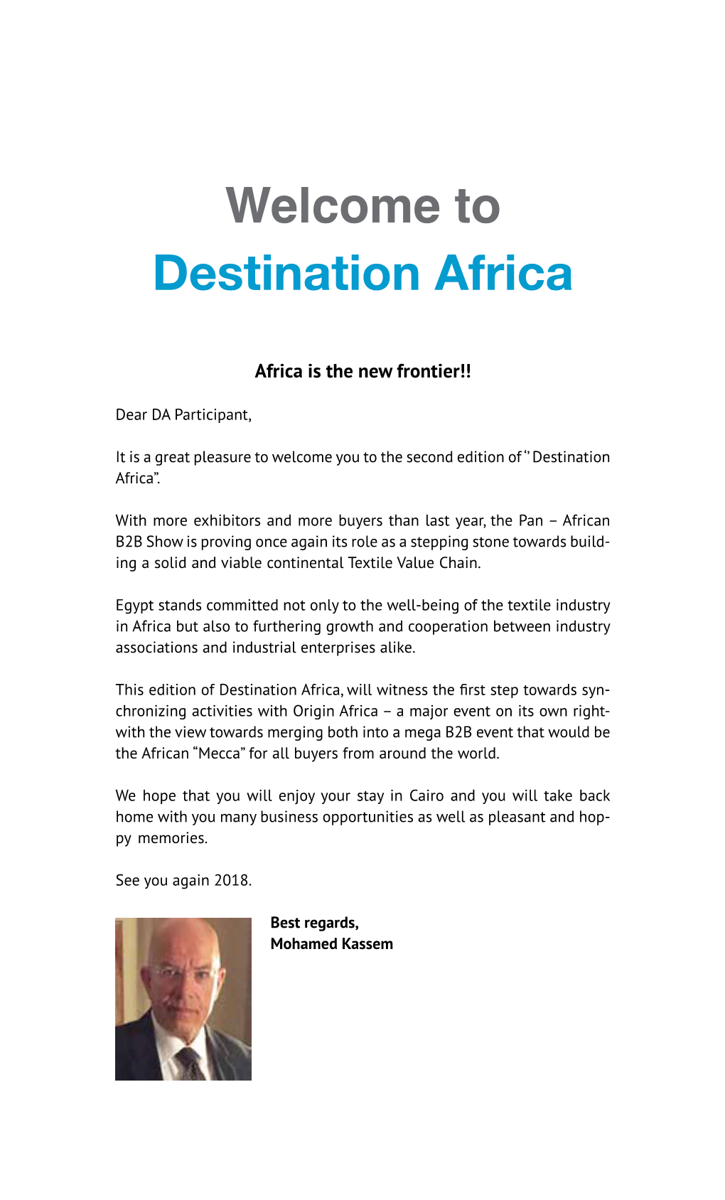 Destination Africa Welcome To