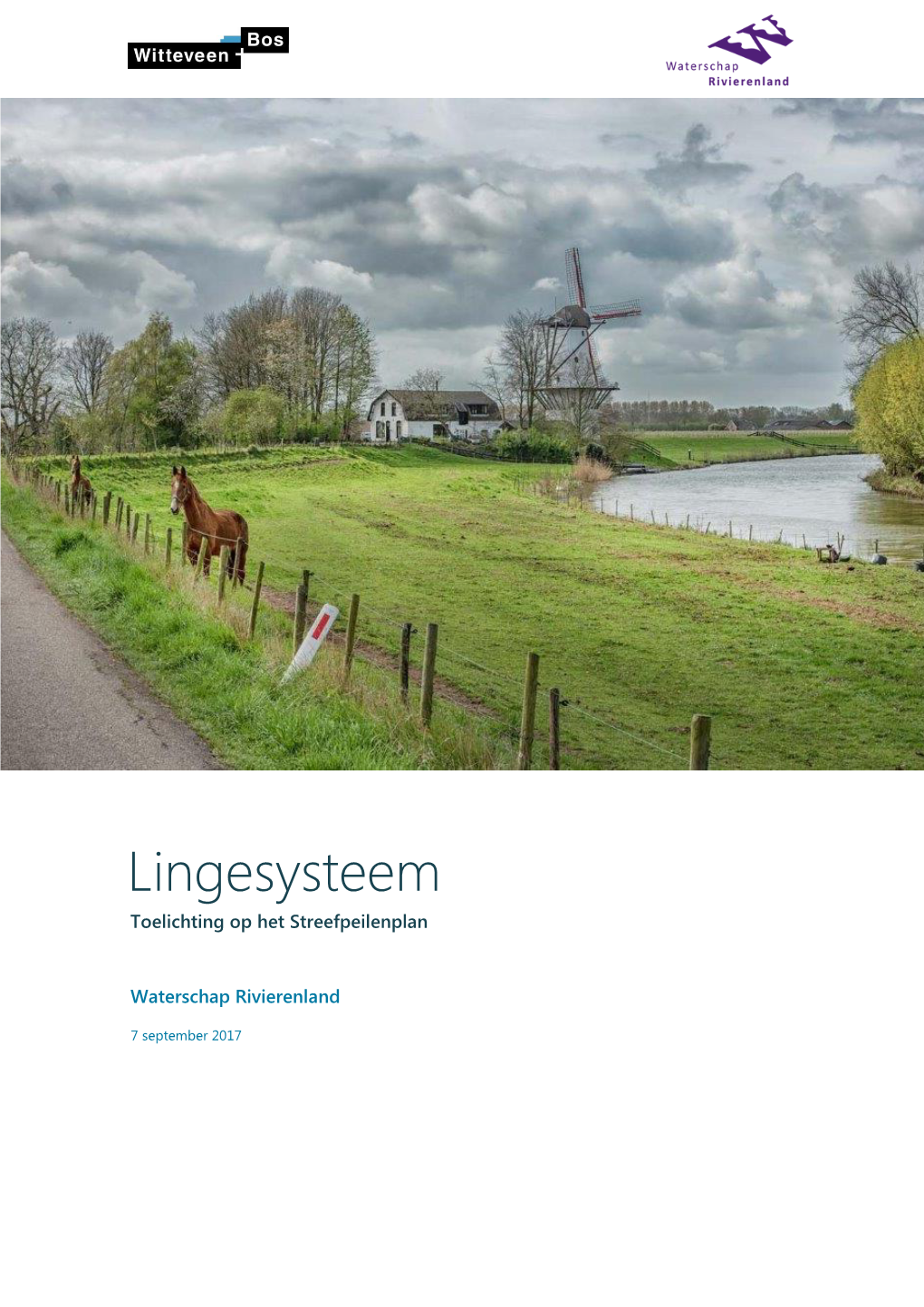 Lingesysteem Toelichting Op Het Streefpeilenplan