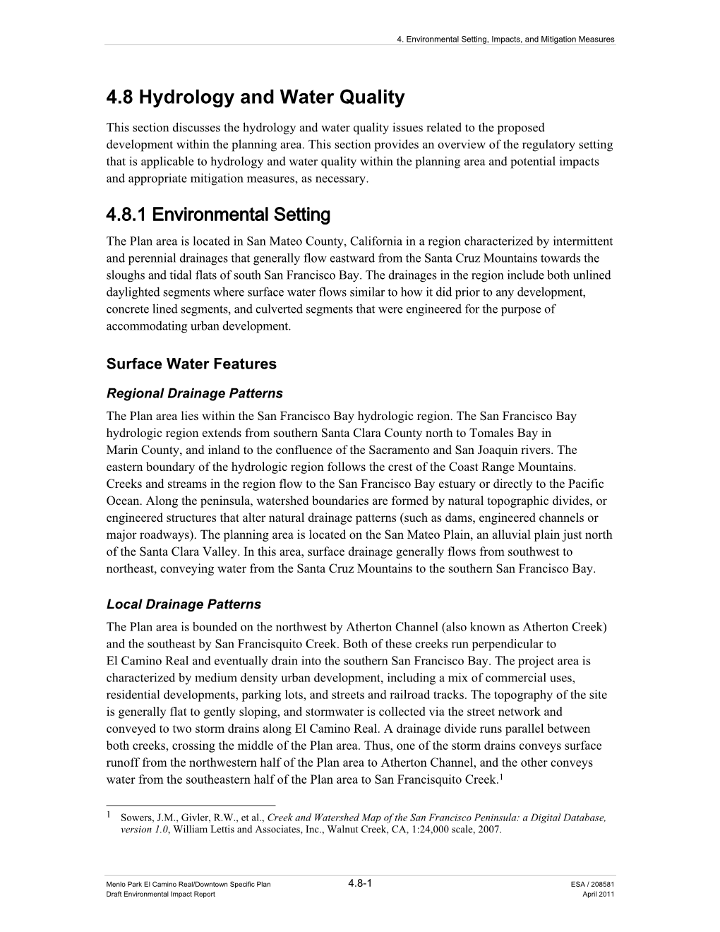 4.8 Hydrology and Water Quality