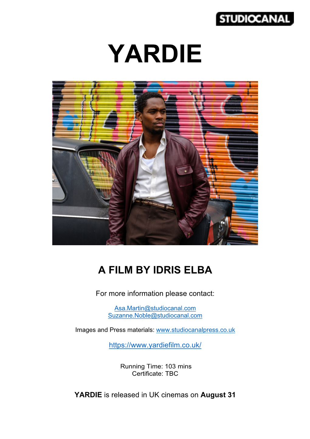 Yardie a Film by Idris Elba