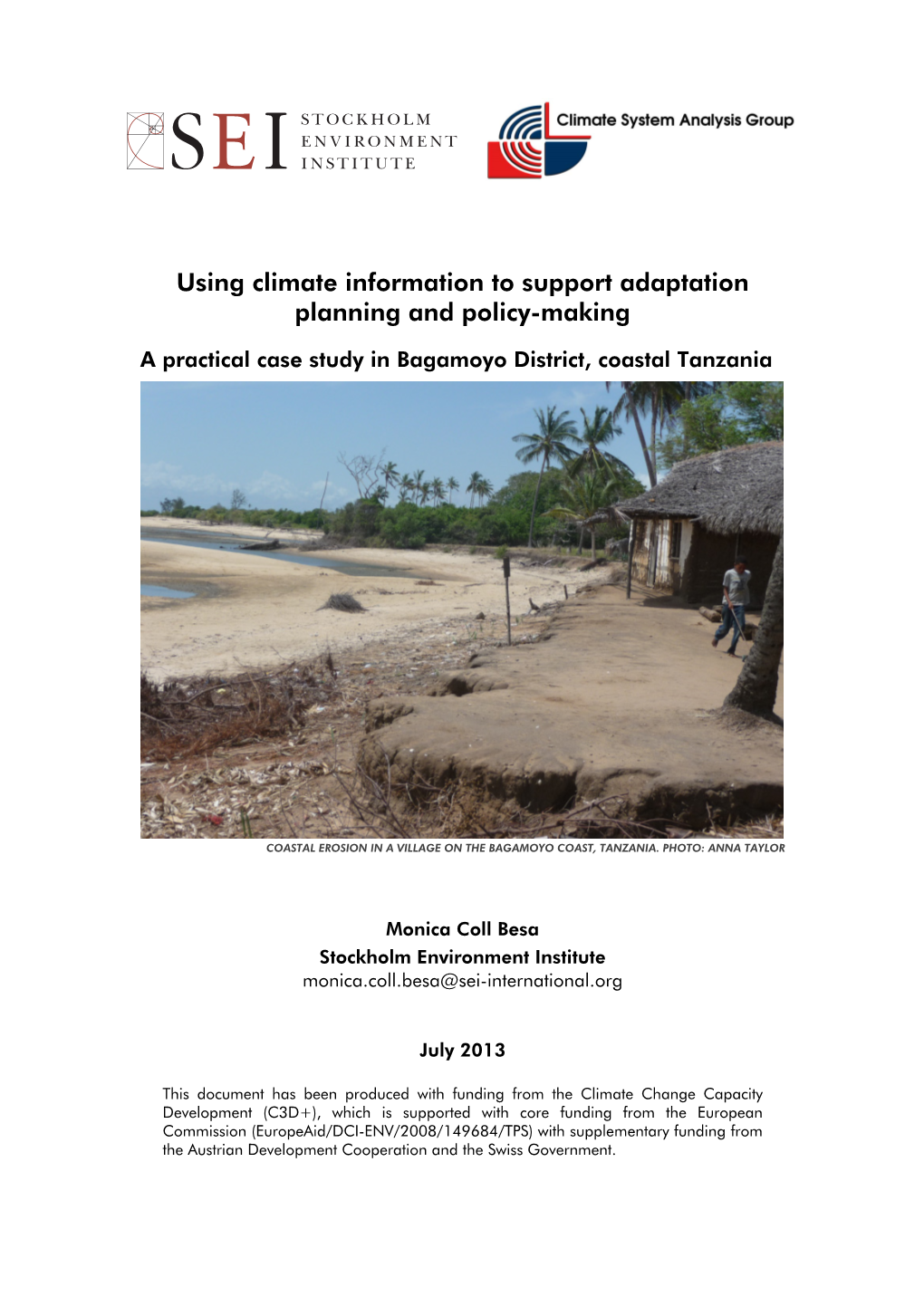 Using Climate Information to Support Adaptation Planning and Policy-Making