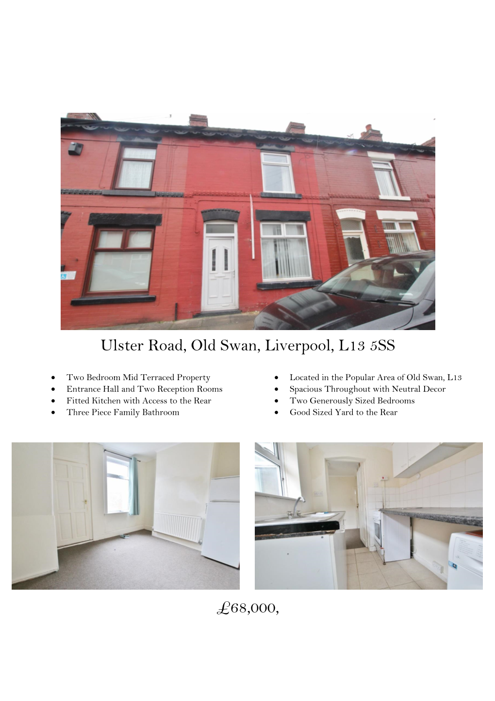 Ulster Road, Old Swan, Liverpool, L13 5SS £68,000