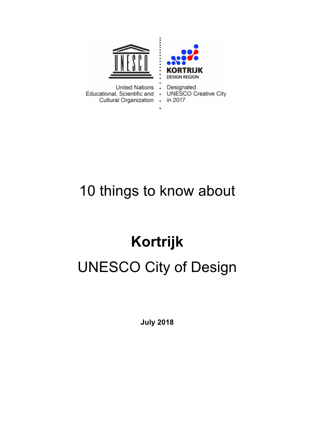 10 Things to Know About the Region Kortrijk (PDF)
