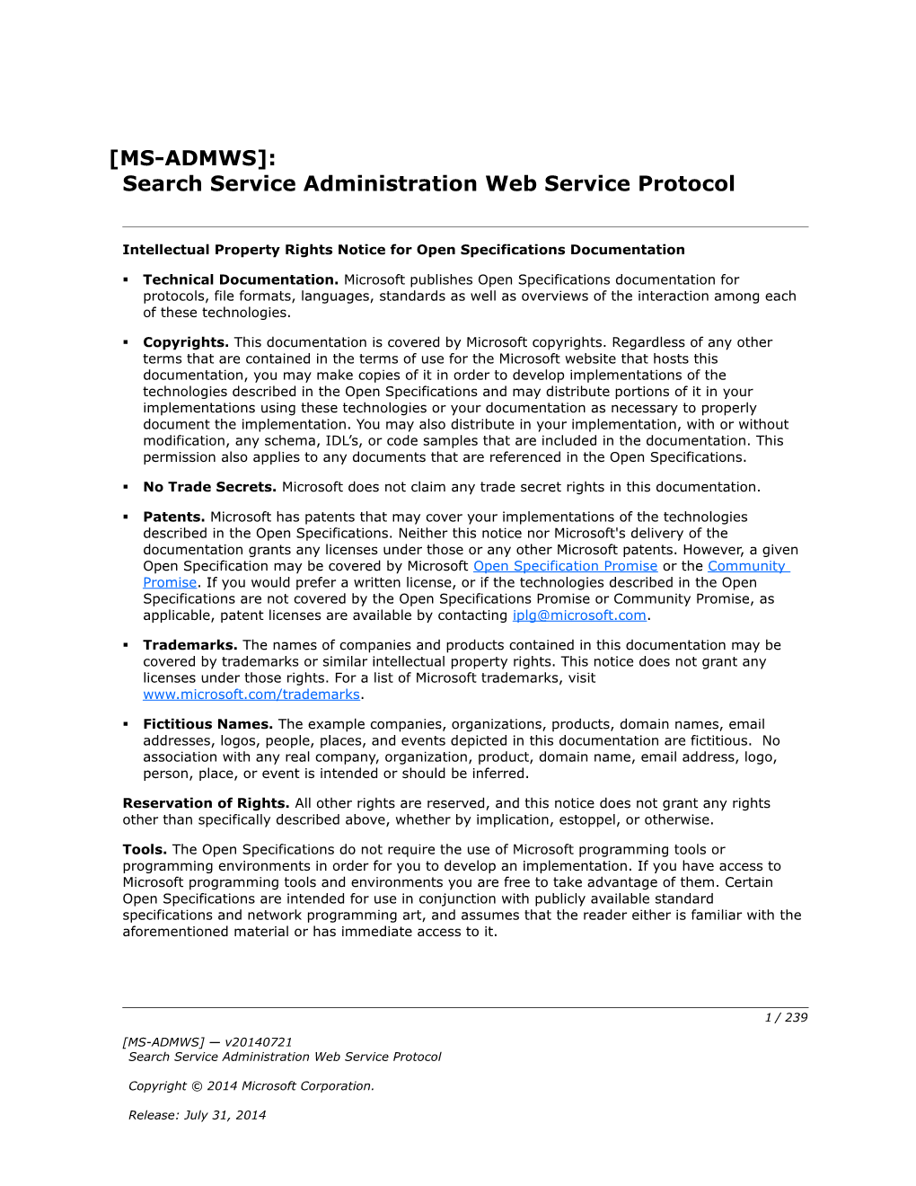 Intellectual Property Rights Notice for Open Specifications Documentation s104