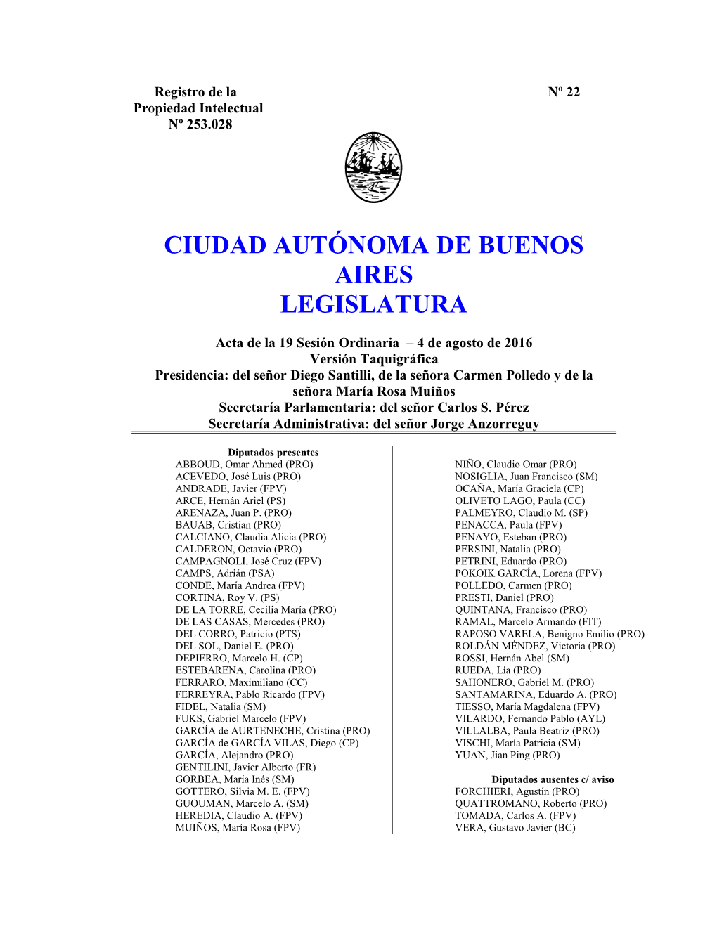 Ciudad Autónoma De Buenos Aires Legislatura