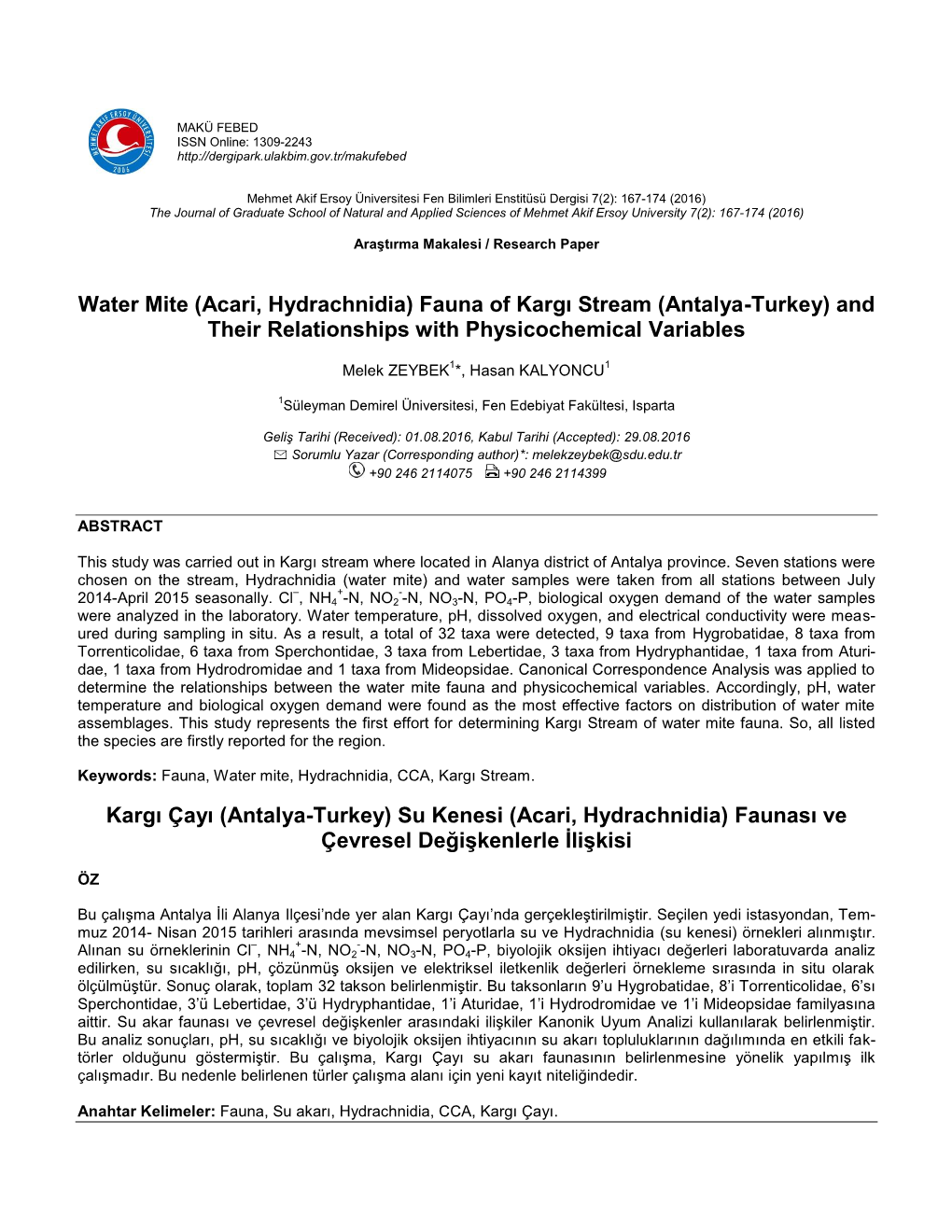 Phd Review Paper / Doktora Çalışması Derleme Makalesi