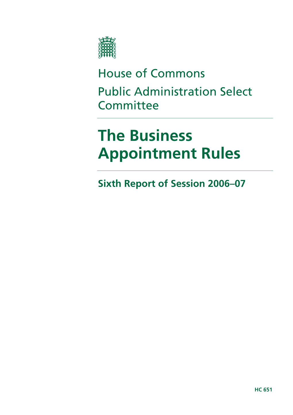 The Business Appointment Rules