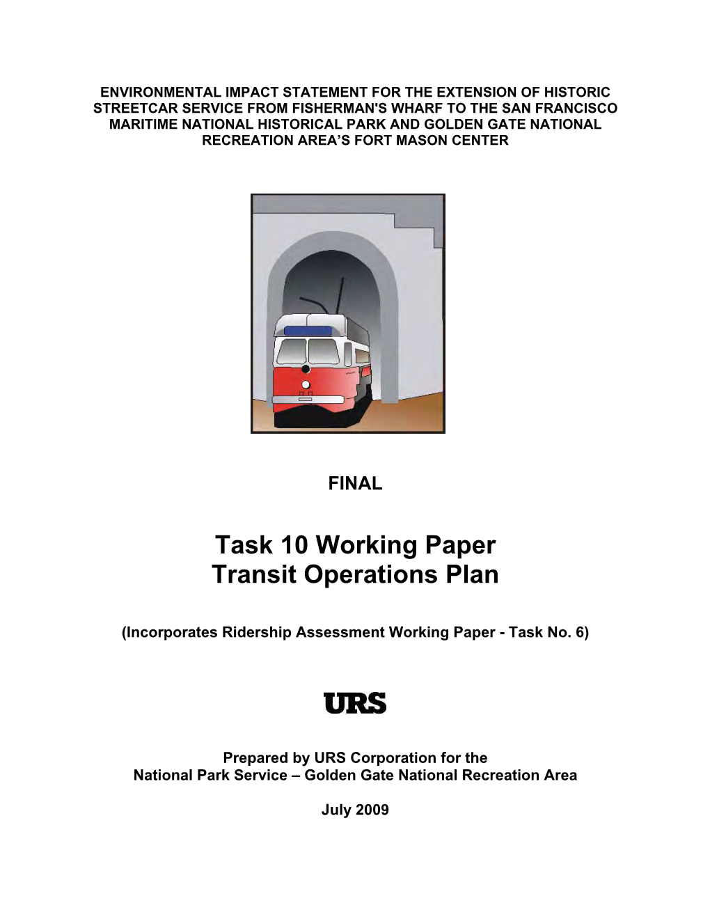 Task 10 Working Paper Transit Operations Plan