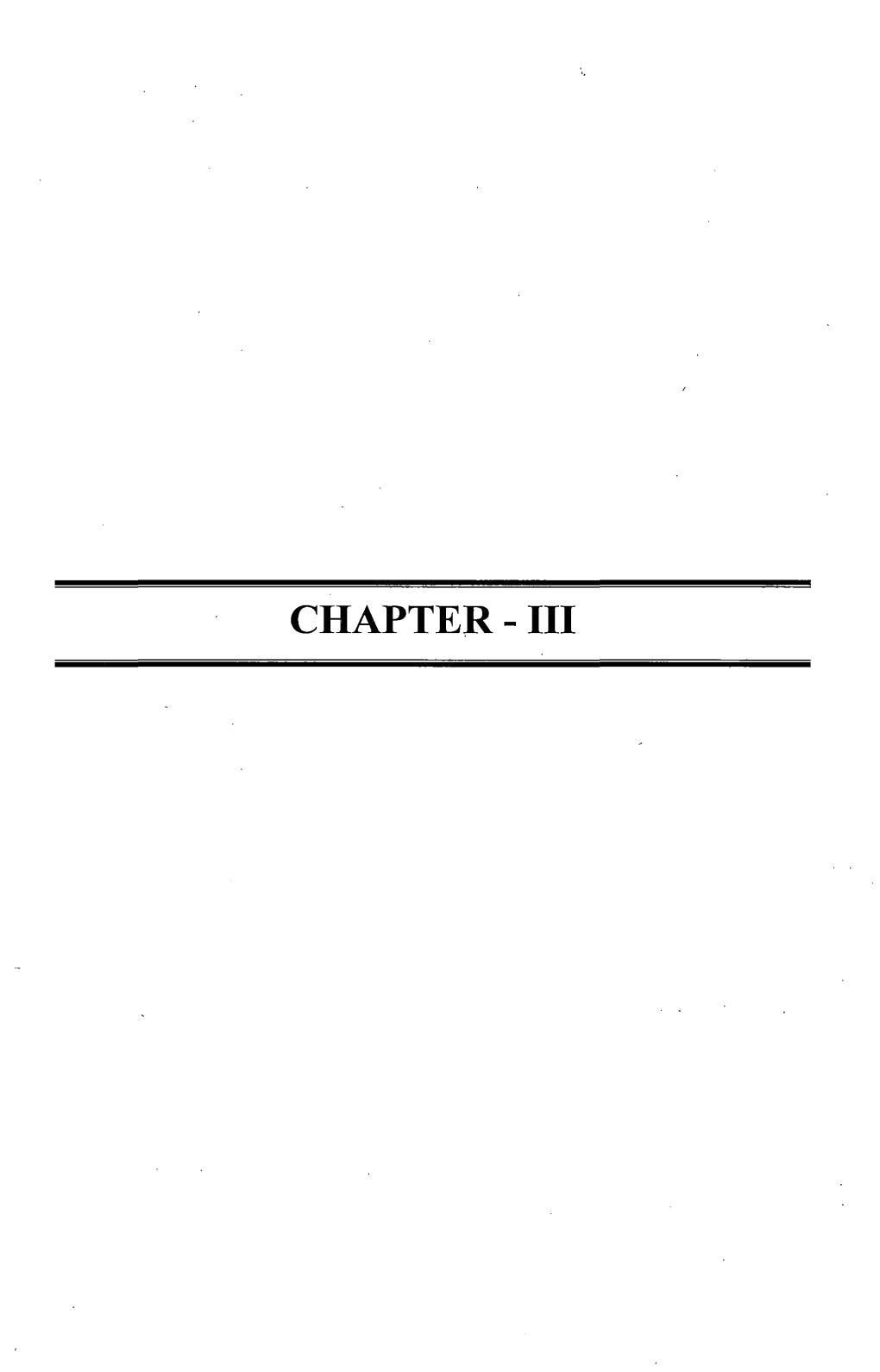 CHAPTER - III Chapter III
