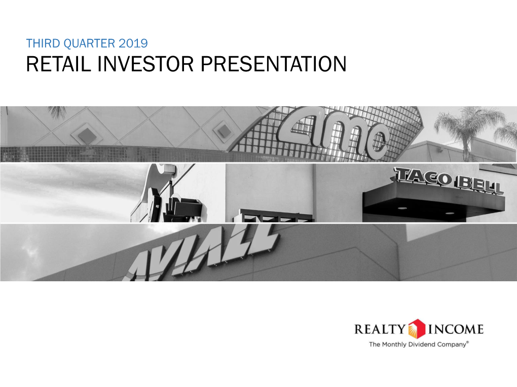 Retail Investor Presentation 3Q 2019