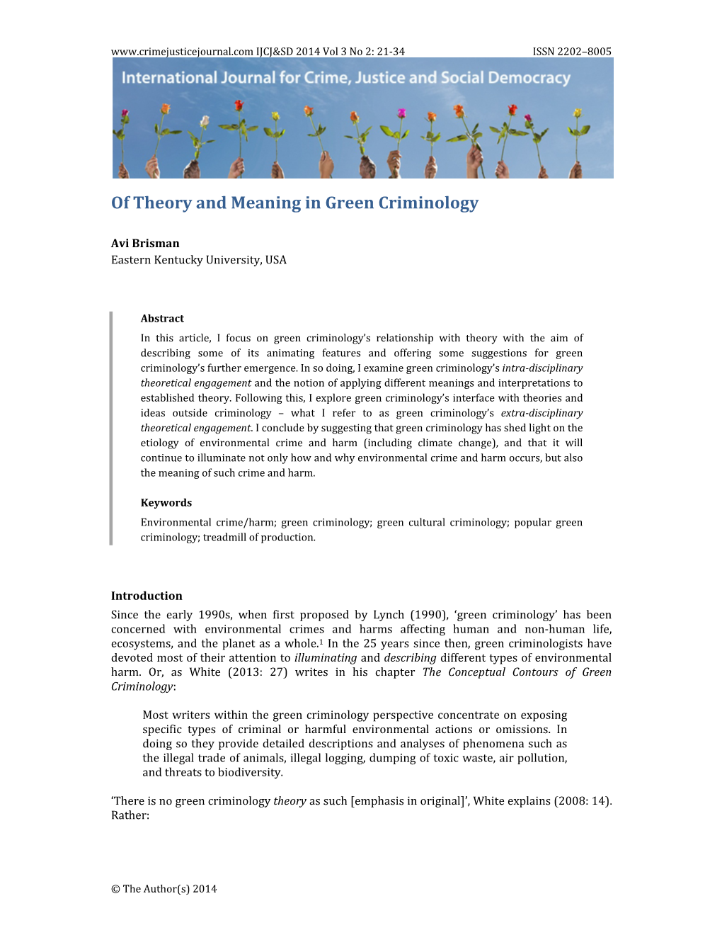 Of Theory and Meaning in Green Criminology