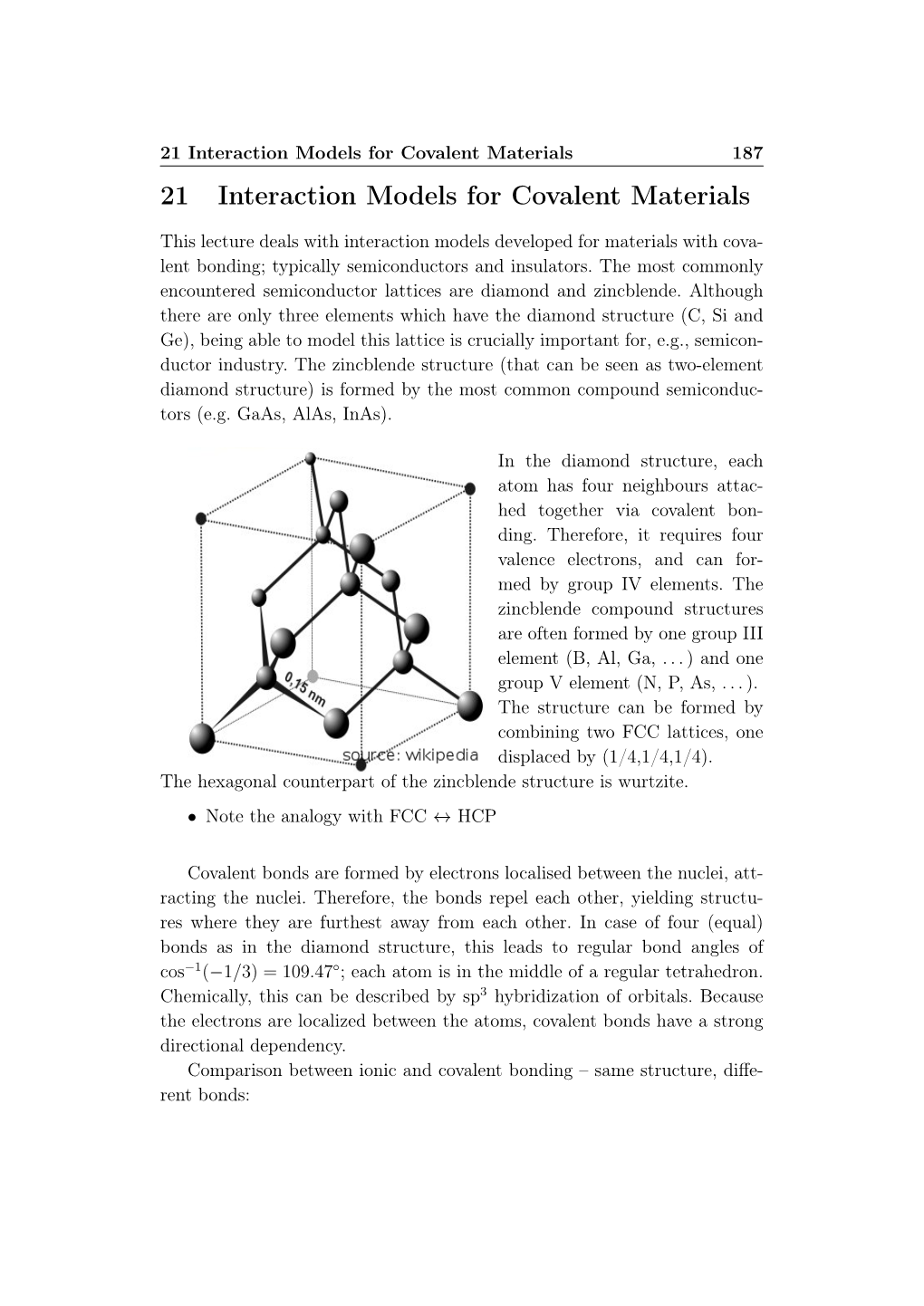 21 Interaction Models for Covalent Materials 187 21 Interaction Models for Covalent Materials