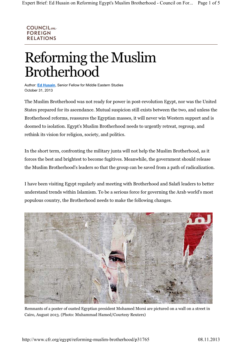 Reforming the Muslim Brotherhood