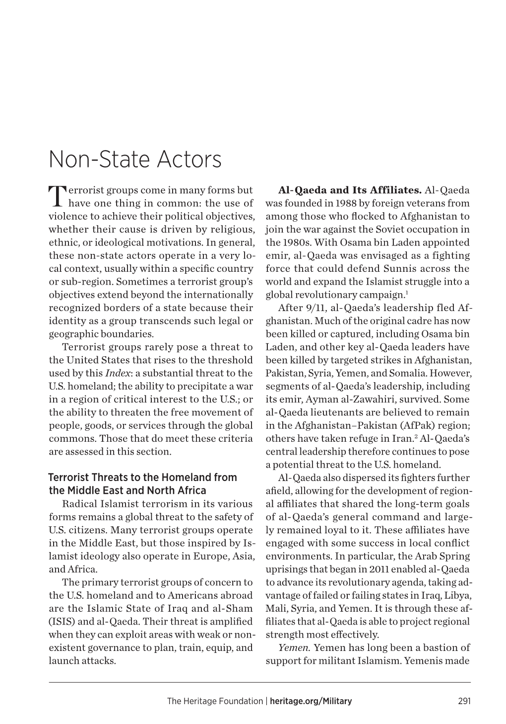 Non-State Actors