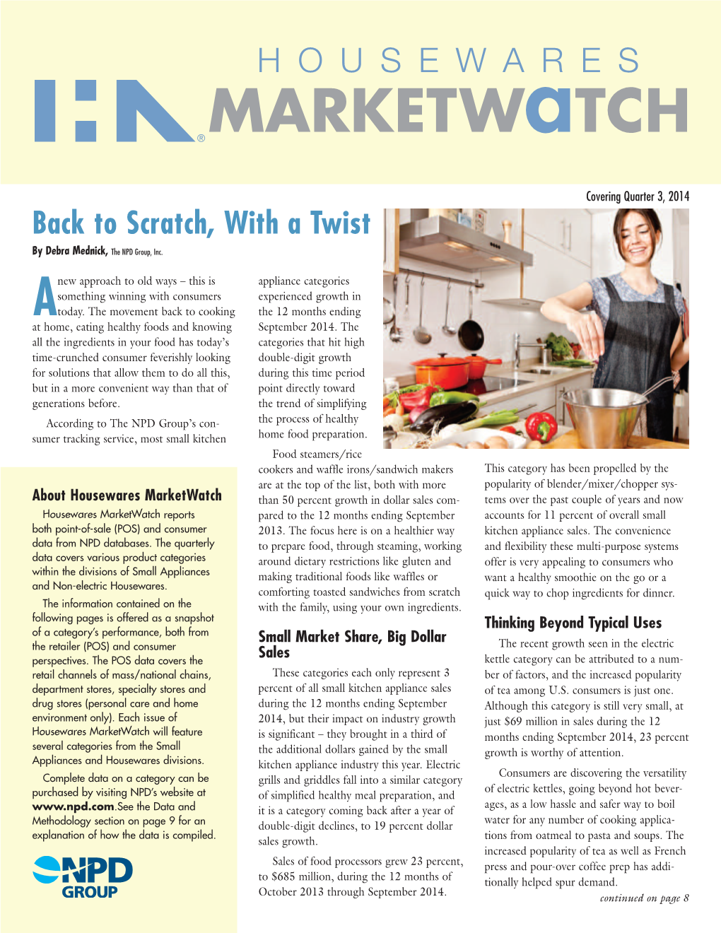 Back to Scratch, with a Twist by Debra Mednick, the NPD Group, Inc