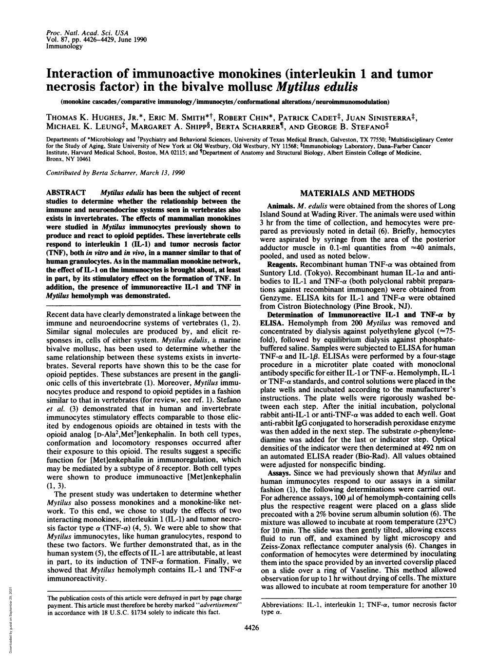 Interleukin 1 and Tumor Necrosis Factor