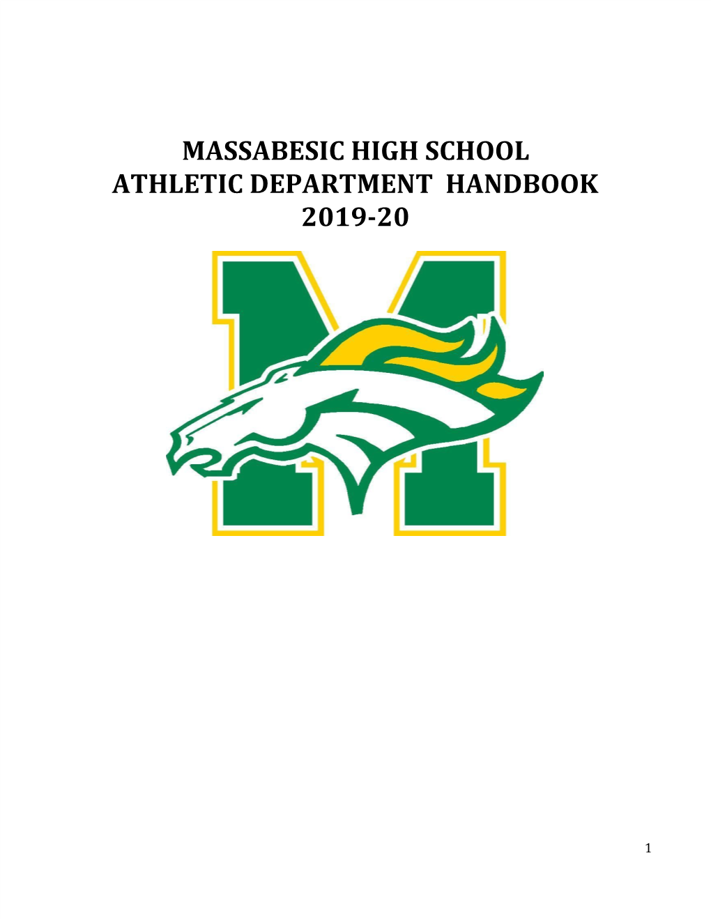 Massabesic High School Athletic Department Handbook 2019-20