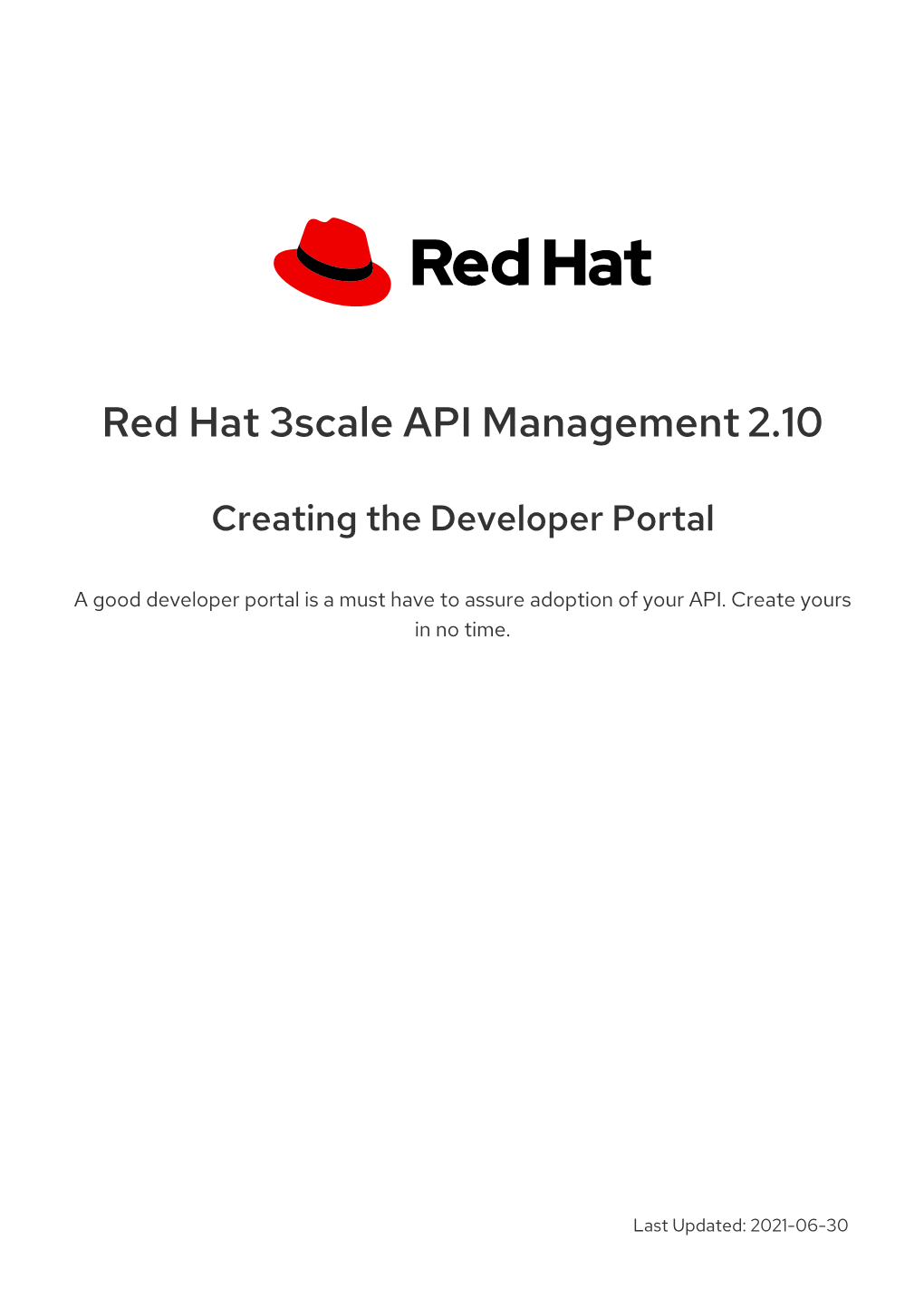 Red Hat 3Scale API Management 2.10 Creating the Developer Portal
