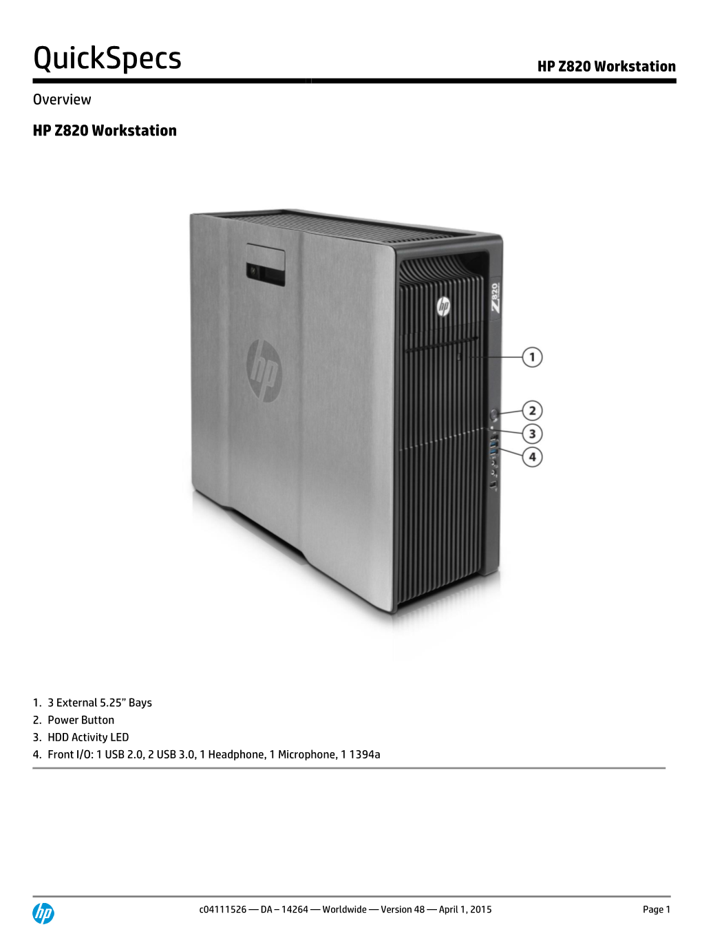 HP Z820 Workstation