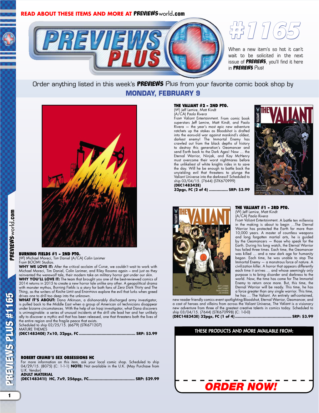 ORDER NOW! 1 2 PREVIEWS PLUS #1165 Previewsworld.Com (DEC148325U) Realactionhero �������������������������������� in Theunitedstates,Canada,Andu.S.Territories