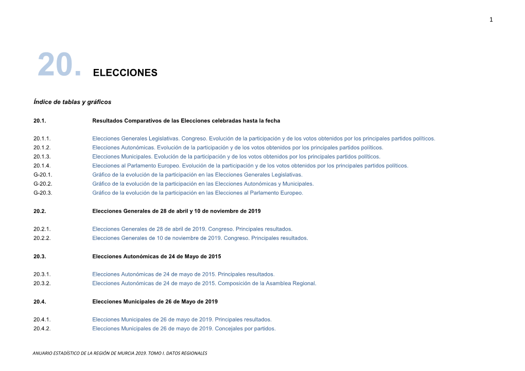 20. Elecciones