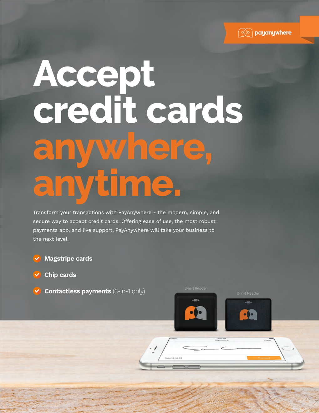 Magstripe Cards Chip Cards Contactless Payments (3-In-1 Only)