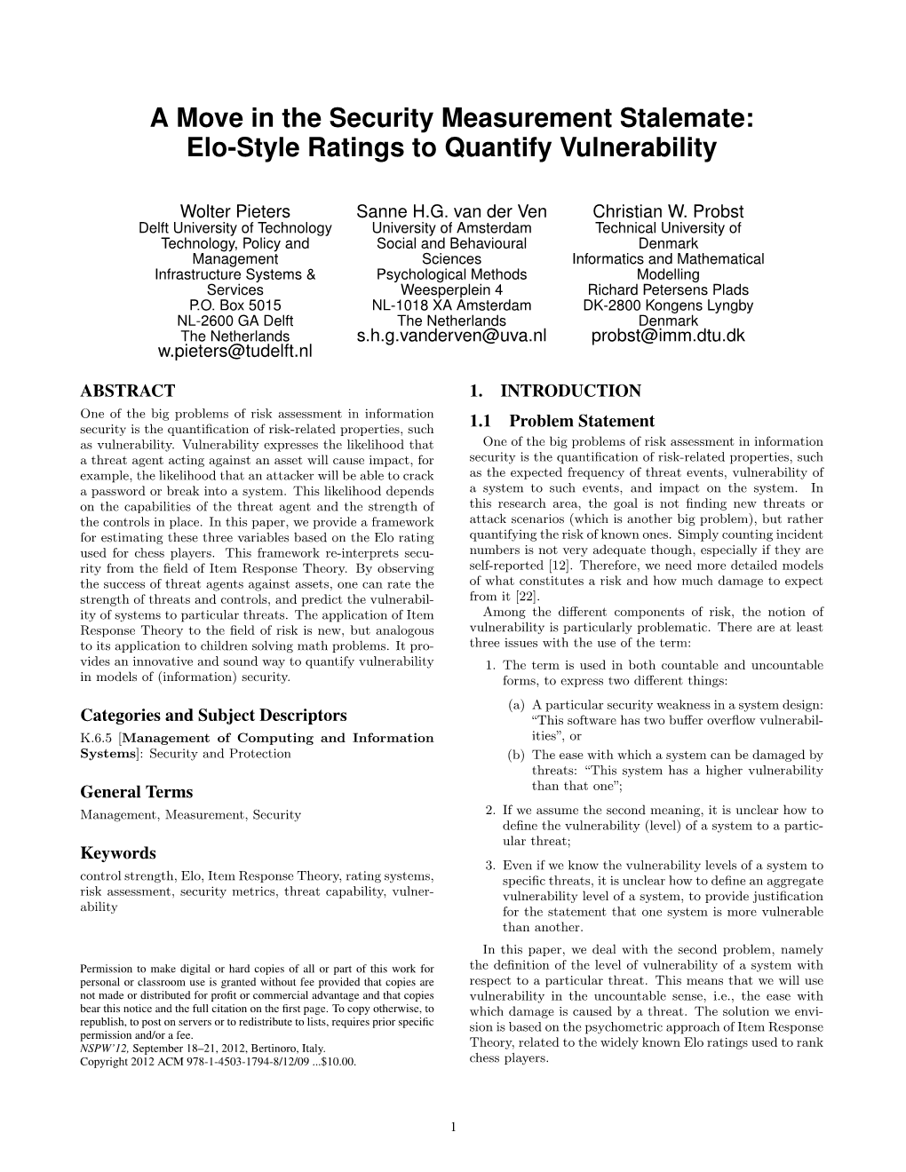 Elo-Style Ratings to Quantify Vulnerability