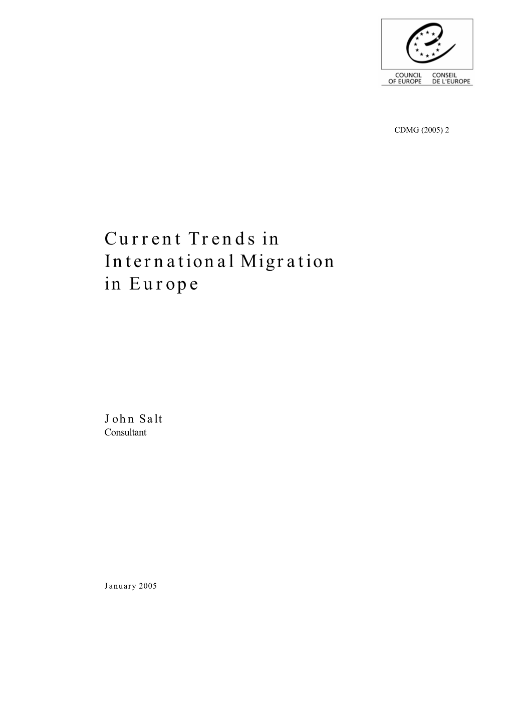 Current Trends in International Migration in Europe