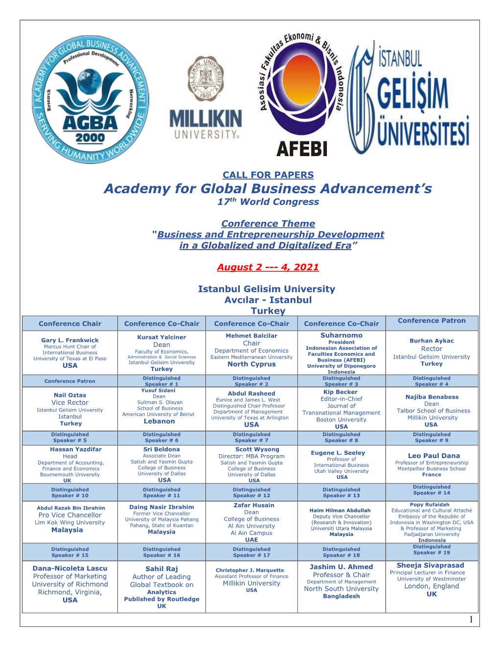 Academy for Global Business Advancement's