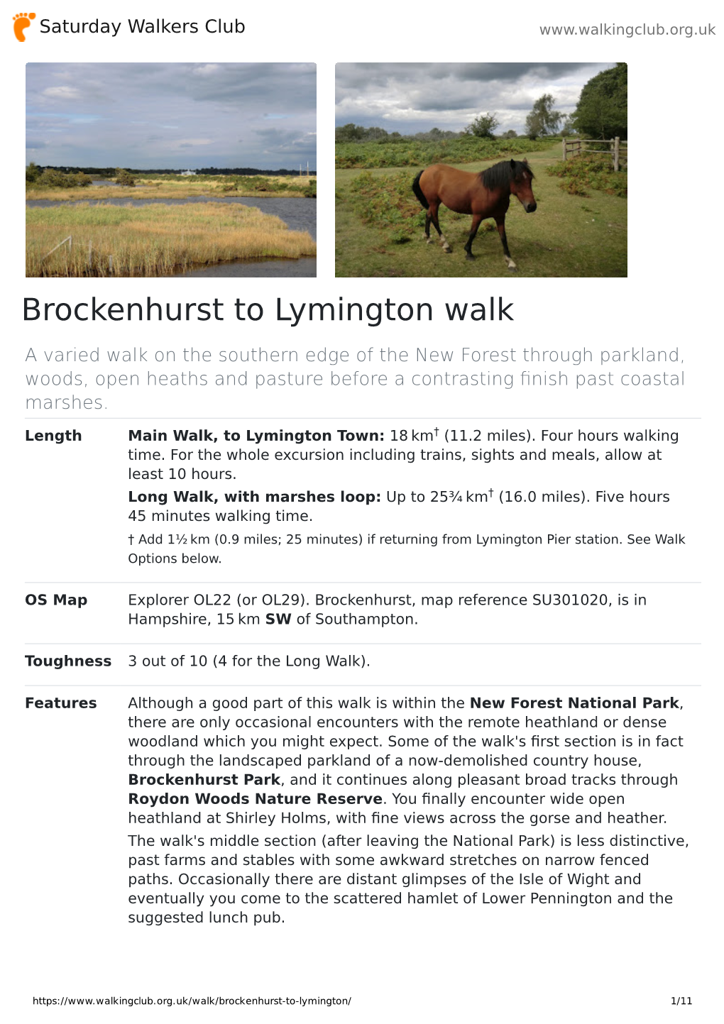 Brockenhurst to Lymington Walk