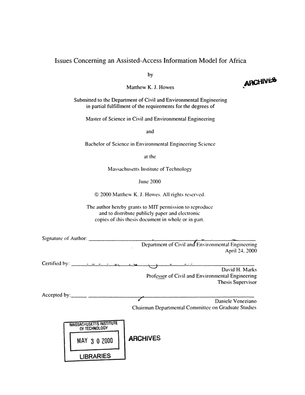 Issues Concerning an Assisted-Access Information Model for Africa