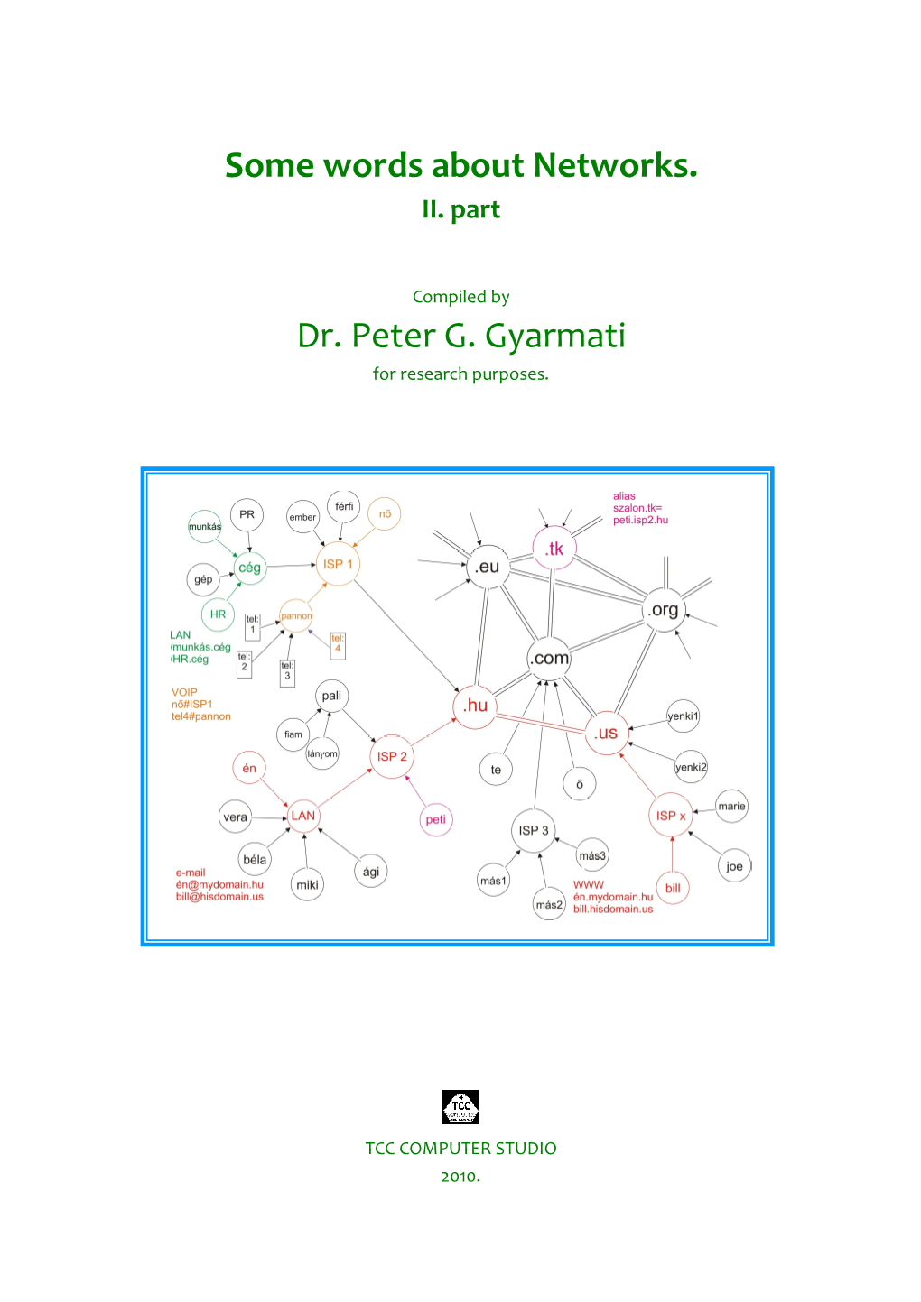 Some Words About Networks. Dr. Peter G. Gyarmati