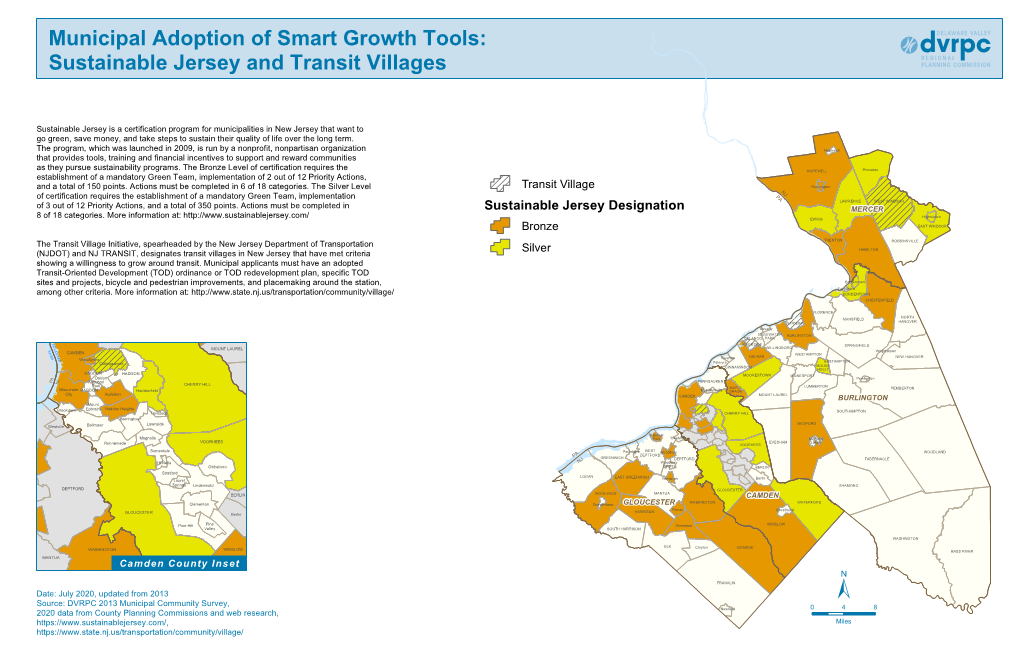 Municipal Adoption of Smart Growth Tools: Sustainable Jersey and Transit Villages