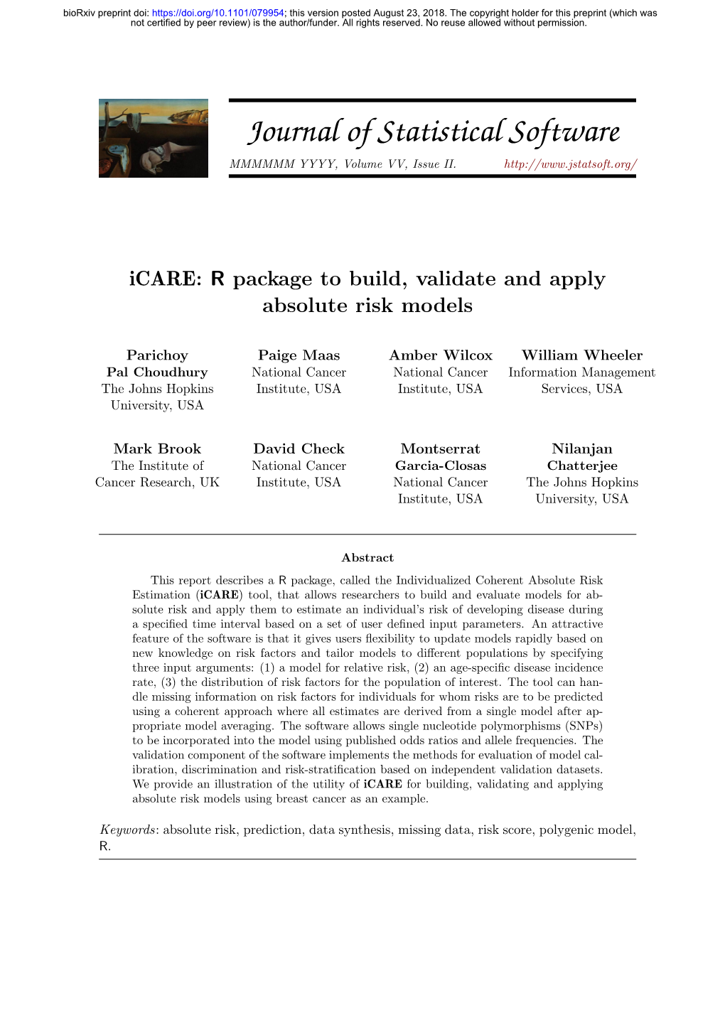 R Package to Build, Validate and Apply Absolute Risk Models