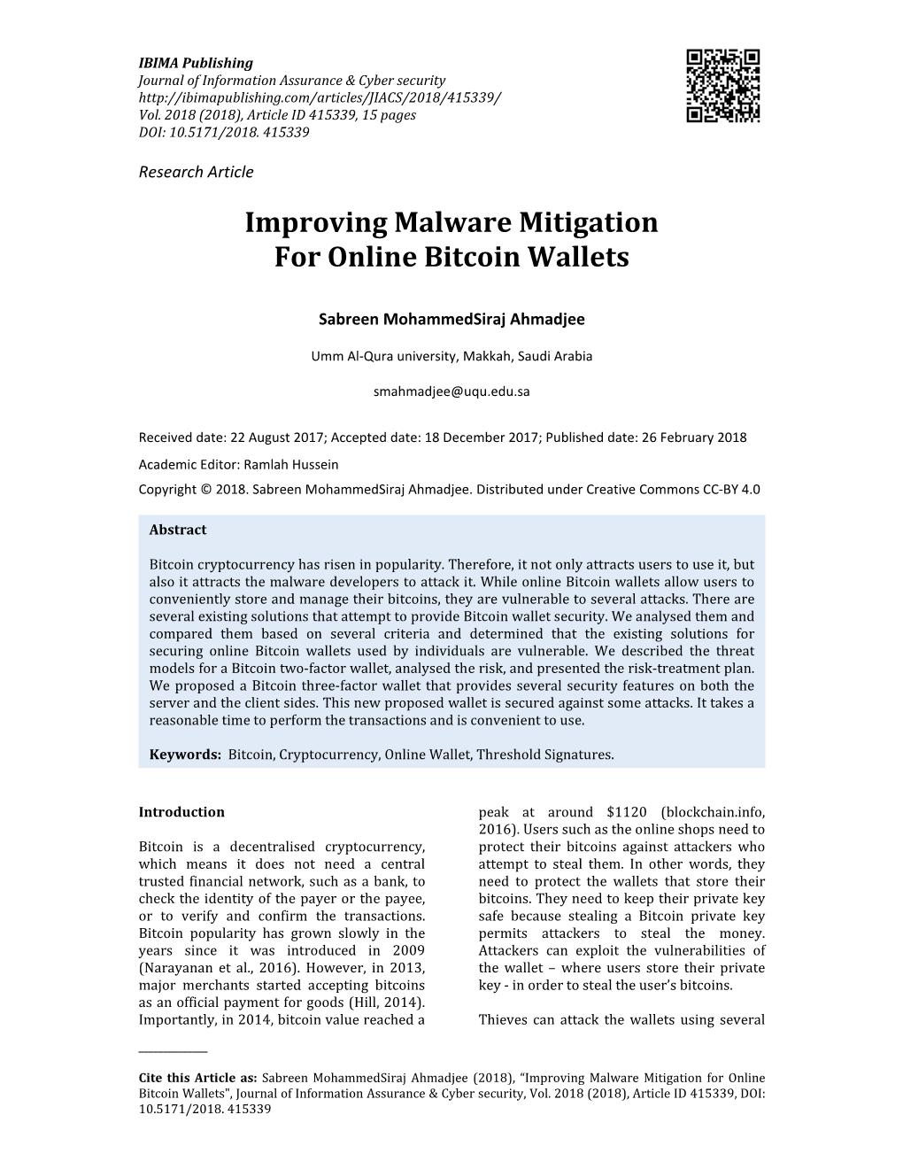 Improving Malware Mitigation for Online Bitcoin Wallets