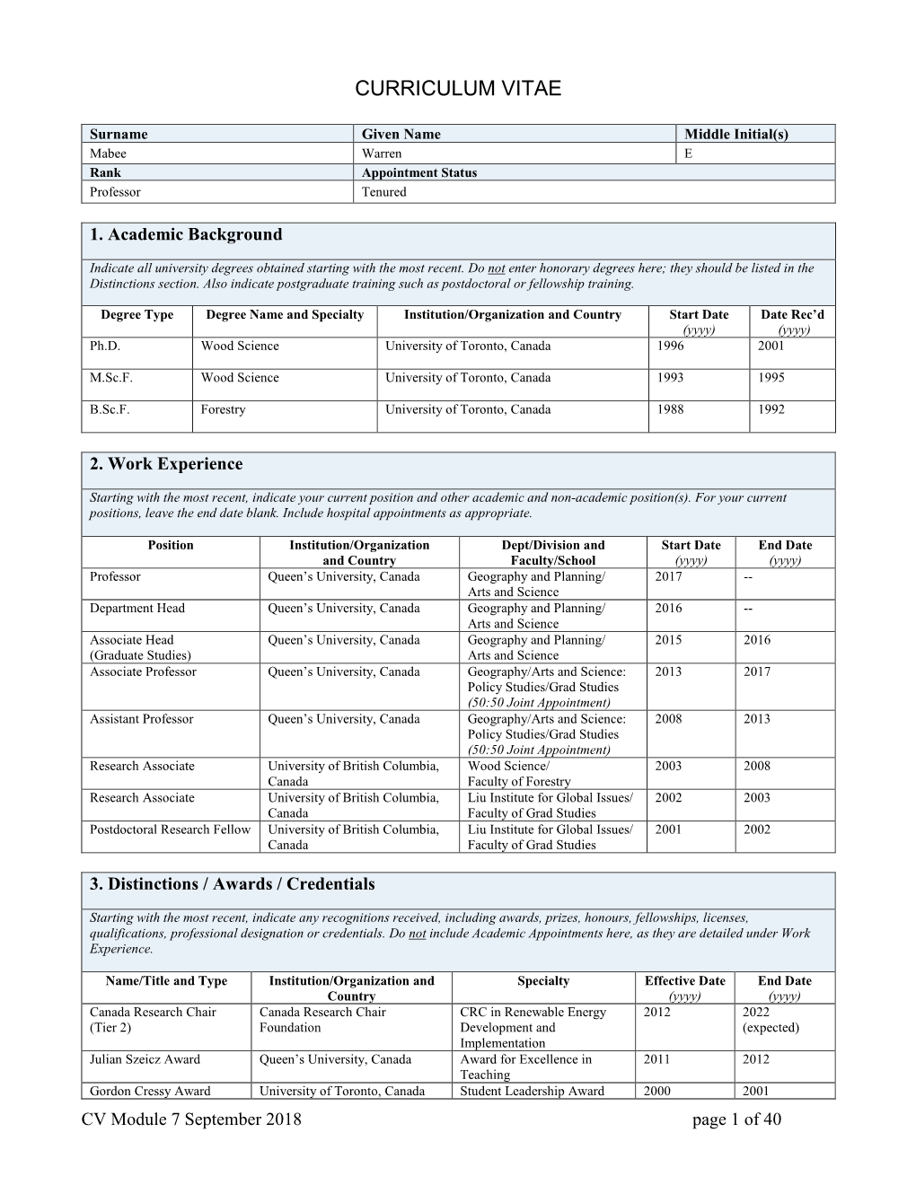 Curriculum Vitae