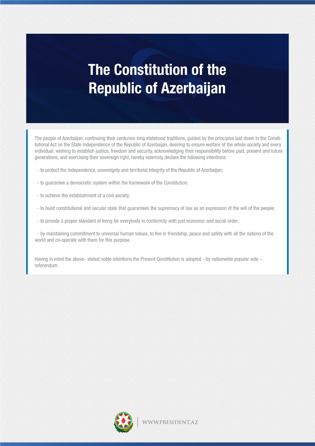 The Constitution of the Republic of Azerbaijan