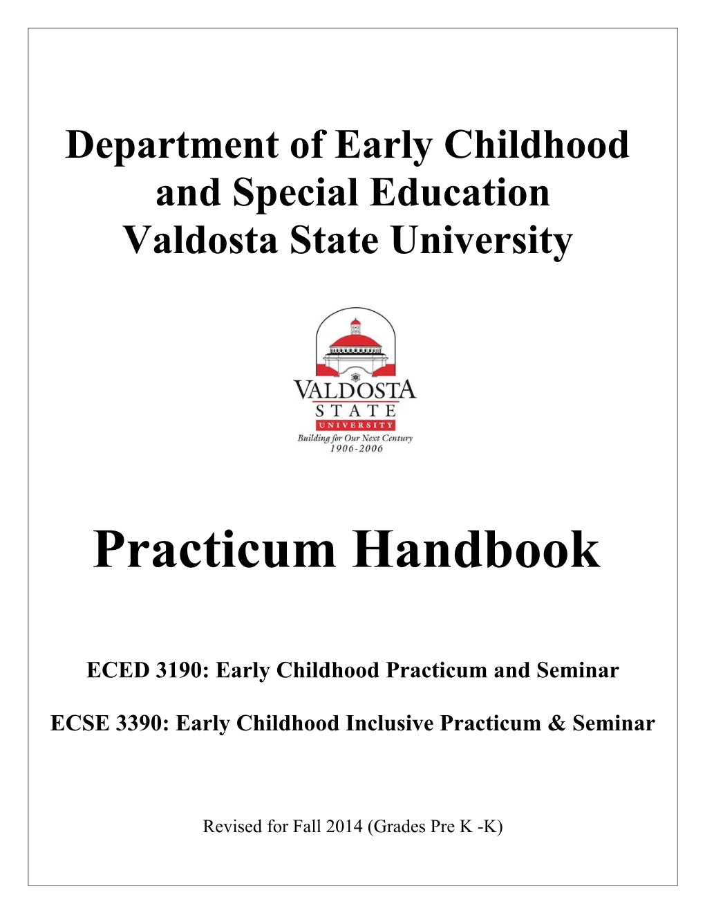 Department of Early Childhood