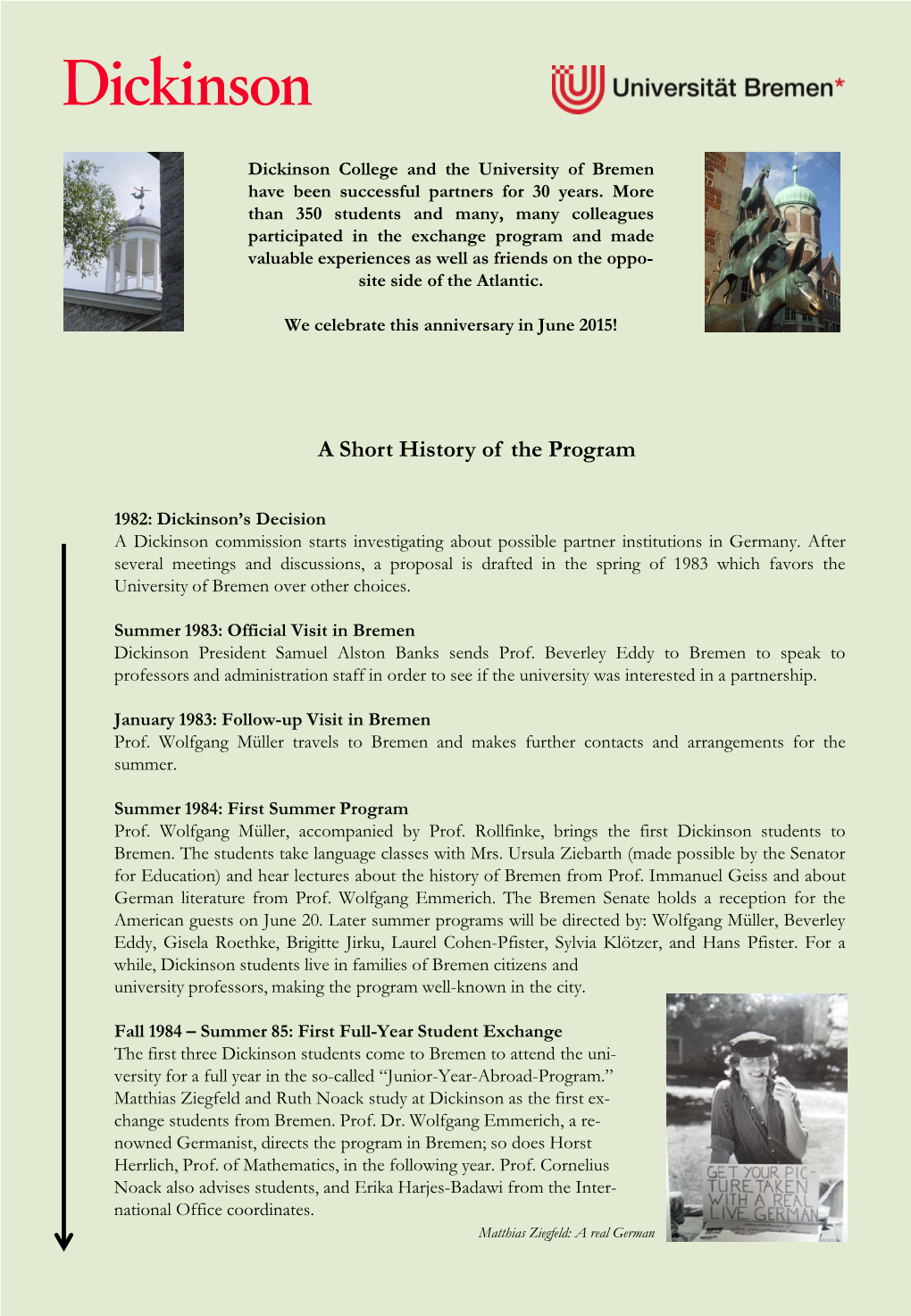 Dib History of the Program Flyer