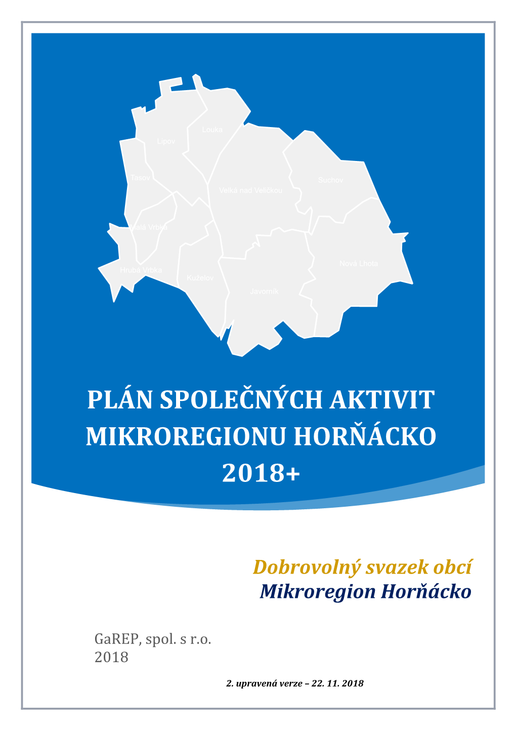 Plán Společných Aktivit Mikroregionu Horňácko 2018+