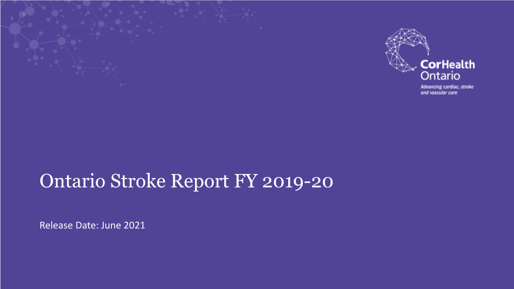 Ontario Stroke Report 2019-20
