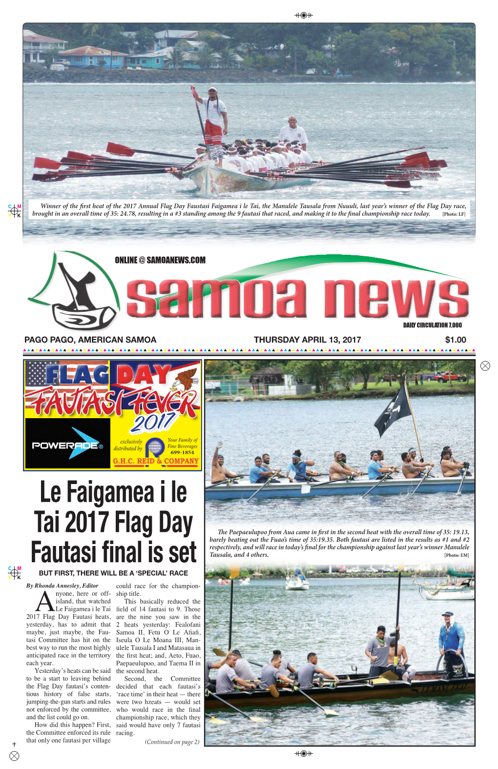 Le Faigamea I Le Tai 2017 Flag Day Fautasi Final Is