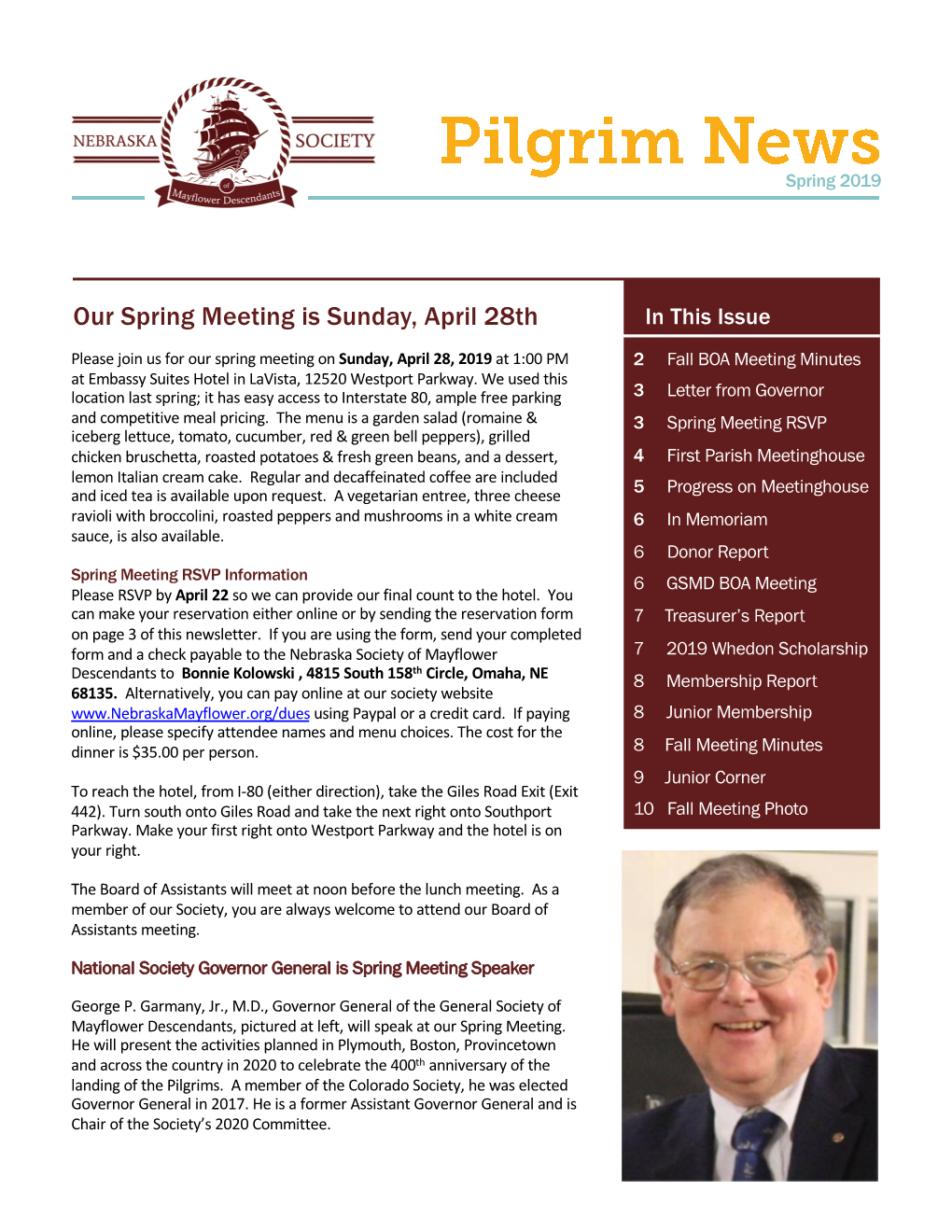 2019 Spring Pilgrim News Final