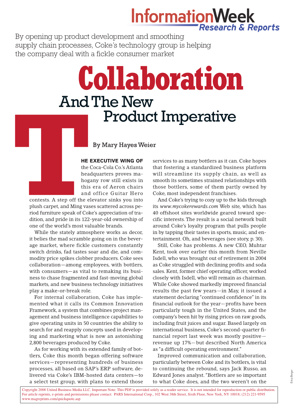 Collaboration and the New Product Imperative